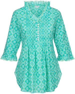 At Last Cotton Sophie Shirt - Blue