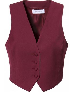 AGGI by HALEWSKI Sylvia Burgundy Wine Vest - Red