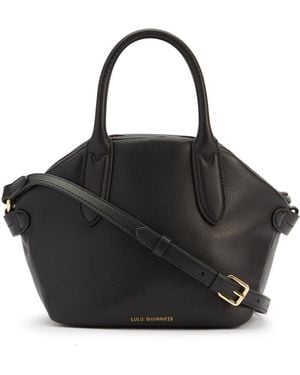 Lulu Guinness Leather Simone Handheld Bag - Black