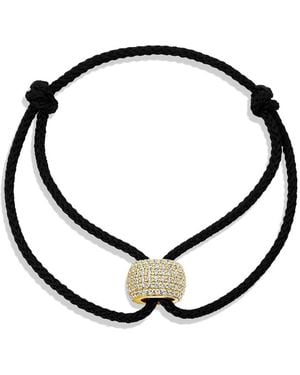 SHYMI Pave Bead Charm Cord Bracelet - Black