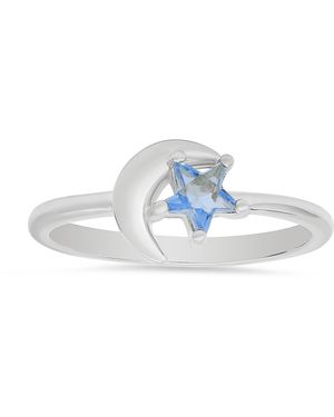 Kylie Harper Petite Celestial Star & Moon Ring - Blue