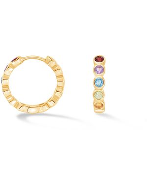 Dower & Hall Tutti Frutti Huggie Hoops - Metallic