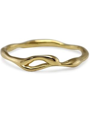 Isla Silver Dainty Organic Flow Ring - Metallic