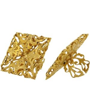 Vickisarge Big Square Ring - Black