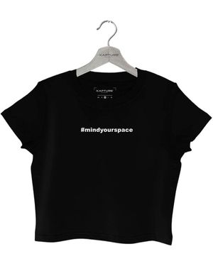 Kapture Mind Your Space Crop Top - Black