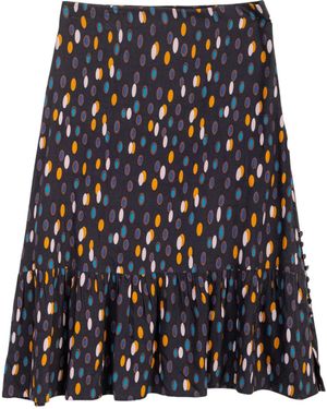 Niza Alejandra Polka Dot Skirt - Black