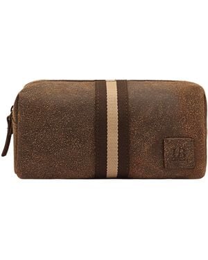 Lloyd Baker Leo Leather Washbag - Brown