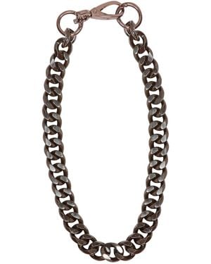 Sylvia Piechulla Chunky Aluminium Chain Necklace - Black