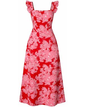 Girl In Mind Orla Broderie Anglaise Maxi Dress - Red