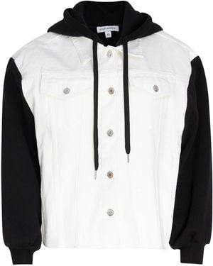 Circular Path Combo Jean Jacket - Black