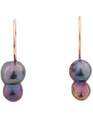 Oana Savu Peacock Pearls Earrings Comfortable Ear Wires Jewellery Gifts - Multicolour
