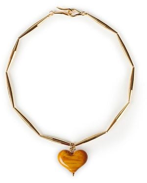 Tohum Design Cuore Necklace – Mustard - Metallic