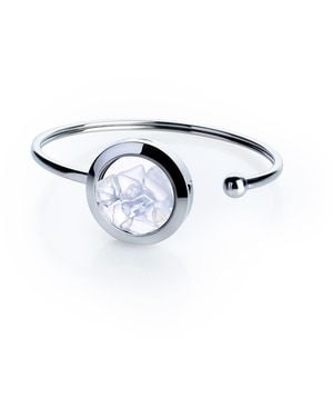 My Little Nature Neutrals Handmade Opal Crystal Cuff Bracelet – October Birthstone For Creativity & Emotional Healing - Blue