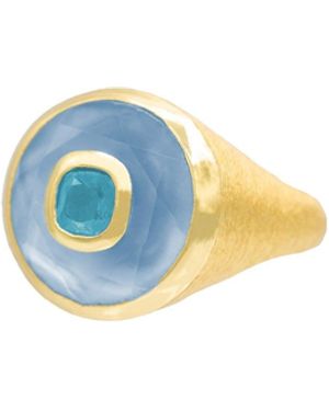 Marcia Moran Annie Ring Tanzanite And Topaz - Blue
