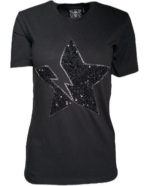 Any Old Iron Neutrals & Future Star Beaded T-Shirt - Black
