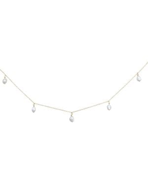 Kiri & Belle Annalise Five Pearl Filled Necklace - Metallic