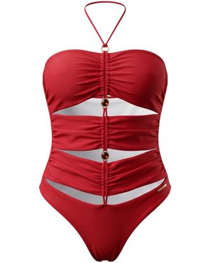Bellaria Ruby Jewel One-Piece - Red