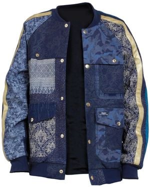Story Wear Baseball Denim Jacket - Blue