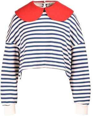Ioana Ciolacu Striped Orchid Sweatshirt - Red