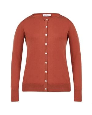Peraluna Mila O-Neck Basic Cotton Cardigan - Red