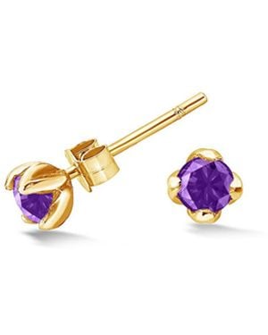 Dower & Hall Amethyst Orissa Studs - Multicolour