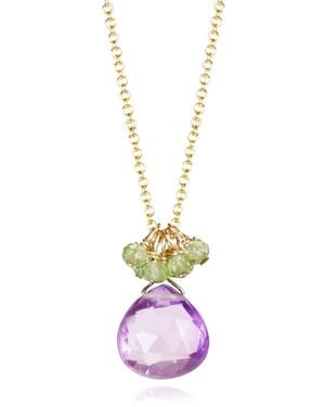 MOUNIR LONDON Purple Amethyst Cluster Pendant - Pink