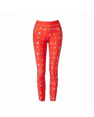 Jessie Zhao New York Tides High-Waisted Leggings - Red