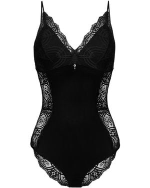 Oh!Zuza Lace Bodysuit With Adjustable Straps - Black