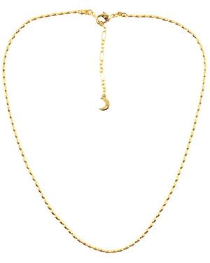 Aurozia Three Charms Simple Beaded Necklace - Metallic