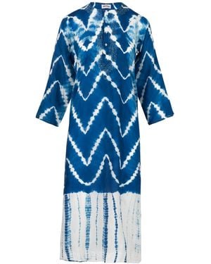 Antra Designs The Pheme Silk Kaftan Deep Sea - Blue