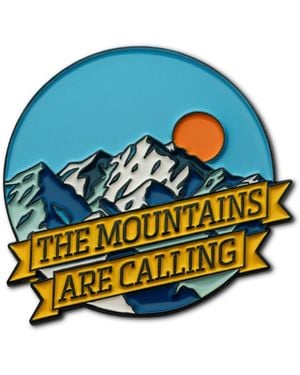 Make Heads Turn Enamel Pin Mountains Are Calling - Blue