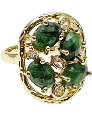 Farra Zoisite Gemstone Statement Ring - Green