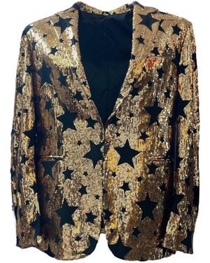 Any Old Iron Goldie Star Sequin Blazer Jacket - Black