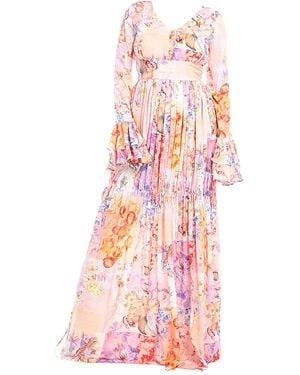 Maison Bogomil Long Dress With Floral Pattern - Pink