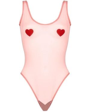 Inpalette Lingerie Ivana Bodysuit Heart - Pink