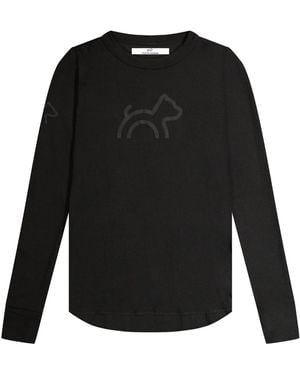 Cloud Haven Tonal Logo Waffle Tunic - Black