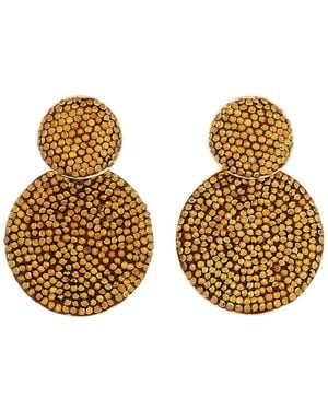 Crystals and Co Aurum Crystal Double Drop Earrings - Natural