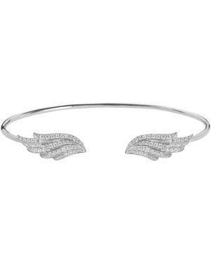 BLOOMTINE | Earth Angel HQ Angel Wings Premium Sterling Bangle - Metallic