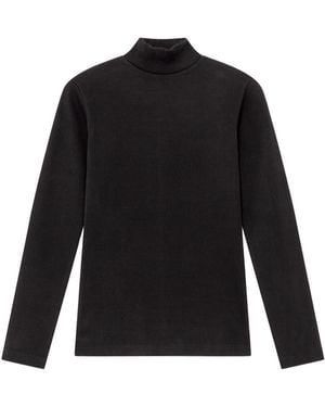 Thinking Mu Rib Organic Cotton Aine Top - Black