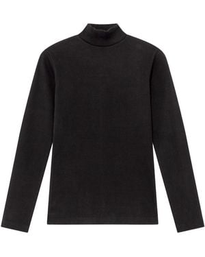 Thinking Mu Rib Organic Cotton Aine Top - Black