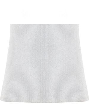 Pcfg Sequin Mini Skirt - White