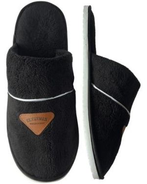 St Cayman Hotel & Travel Slippers - Black