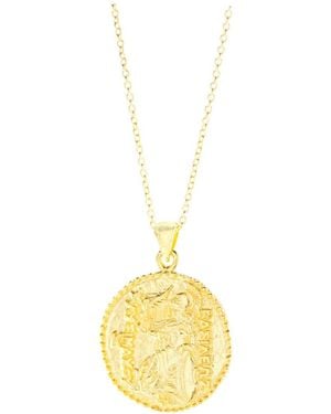 Seven Saints Athena Antique Coin Necklace - Metallic