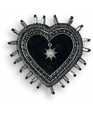 VETKA Heart Brooch – Velvet Night - Black