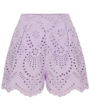 Thisisu Collection Solstice Short -High Waist Broderie Short - Purple