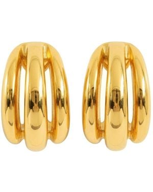 LINYA JEWELLERY Bery Vintage Big Hoop Earrings - Metallic