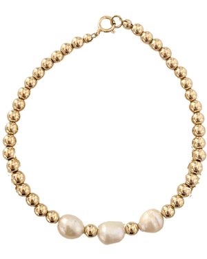 Herself Collections Trina Pearl Bracelet - Metallic
