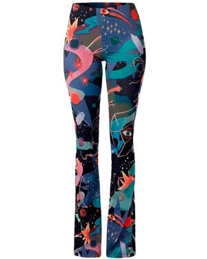 Pitaya Yoga Door Of The Cosmos Flared Trousers - Blue