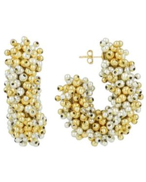 LOTT.gioielli Creole Double Stones L - Metallic