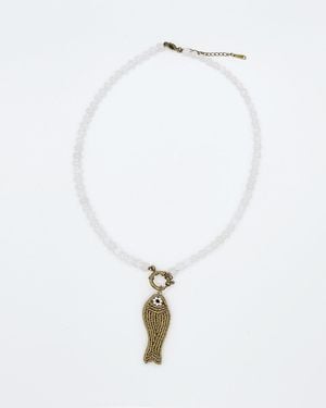 ALOFT Neutrals Candy Bead Necklace - White